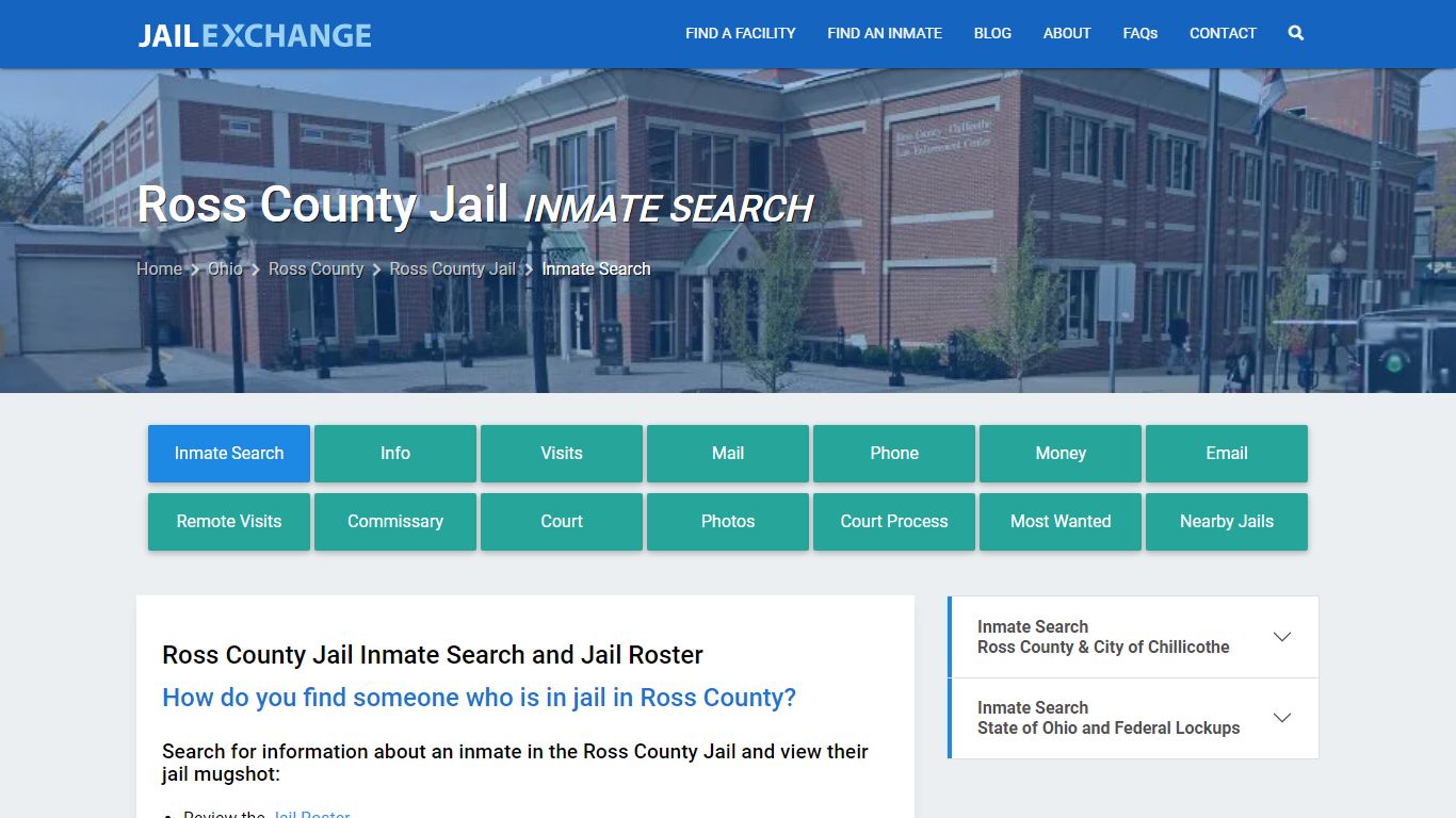 Inmate Search: Roster & Mugshots - Ross County Jail, OH